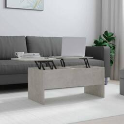 Berkfield Home Modern Coffee Table Concrete Grey 102x50.5x46.5 cm Engineered Wood - thumbnail 2