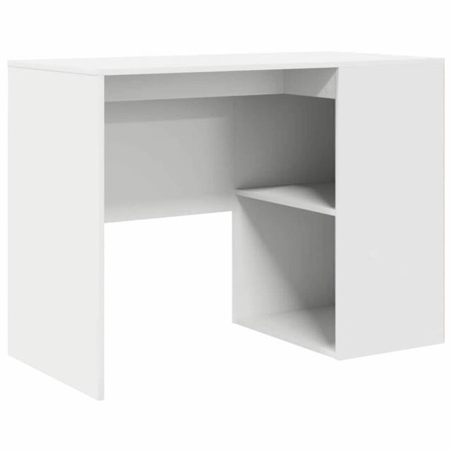 Berkfield Home Writing Desk White Engineered wood Medium Storage Writing Desk - image 1