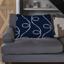 Benjamin Tate Design Swirled Rope Blanket in Natural - Size: 120 cm x 150 cm - thumbnail 2