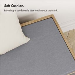VonHaus Hallway Organiser Shoe Storage Bench with Seat in Grey - Size: 1 Pack - thumbnail 5