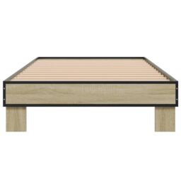 Berkfield Home Bed Frame without Mattress Sonoma Oak 75x190 cm Small Single in Brown - thumbnail 4