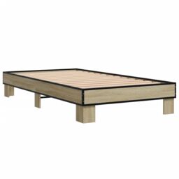 Berkfield Home Bed Frame without Mattress Sonoma Oak 75x190 cm Small Single in Brown - thumbnail 6