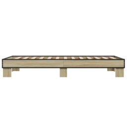 Berkfield Home Bed Frame without Mattress Sonoma Oak 75x190 cm Small Single in Brown - thumbnail 5