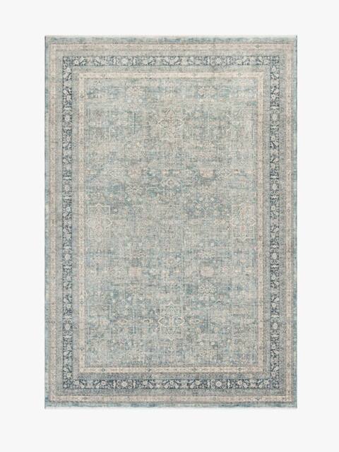 Gooch Luxury Rugs Heritage Tabriz Rug in Blue - Size: 180 cm x 120 cm - image 1