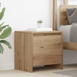 Berkfield Home Traditional Bedside Cabinet Artisan oak Engineered wood in Brown - thumbnail 2