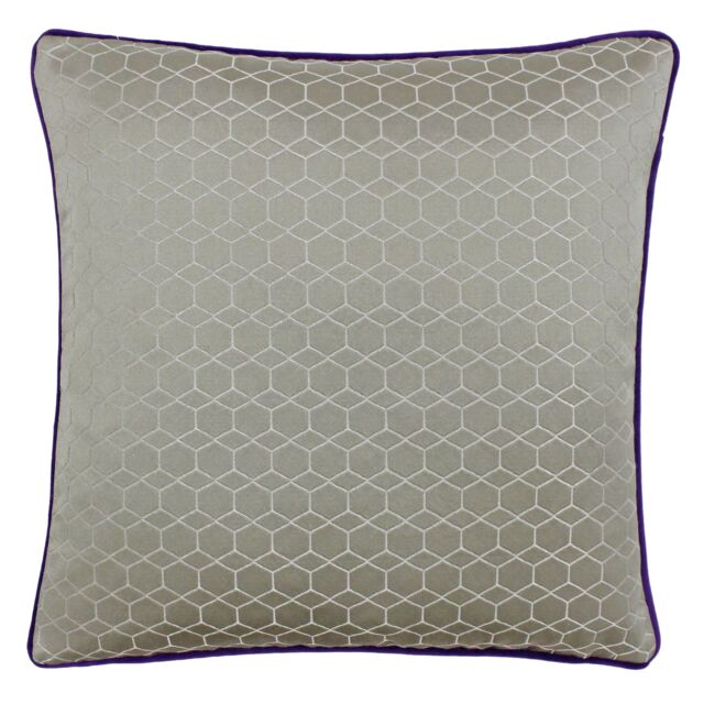 Paoletti Balham Geometric Cushion in Taupe - Size: 45 cm x 45 cm