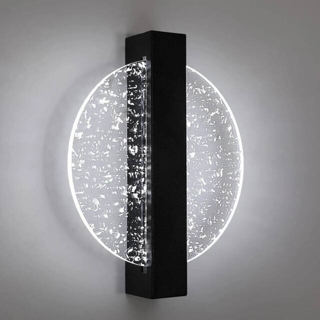 SPETLEK 12W Modern LED Wall Light Cool White Wall Lamp Living Room in Black - image 1