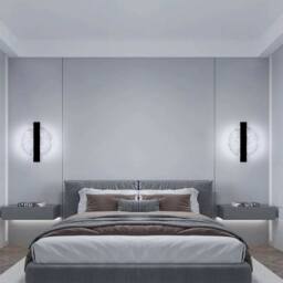SPETLEK 12W Modern LED Wall Light Cool White Wall Lamp Living Room in Black - thumbnail 5