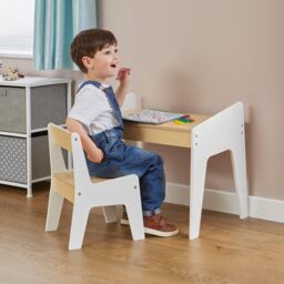 Liberty House Toys White & Pine Desk & Chair Set