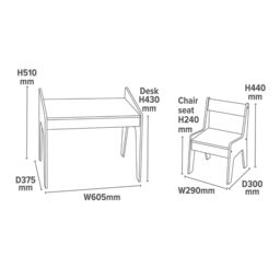 Liberty House Toys White & Pine Desk & Chair Set - thumbnail 6