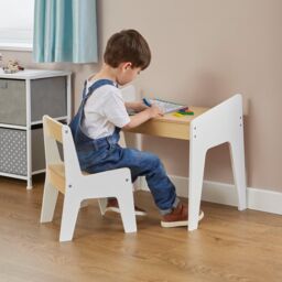 Liberty House Toys White & Pine Desk & Chair Set - thumbnail 3