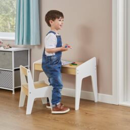 Liberty House Toys White & Pine Desk & Chair Set - thumbnail 2