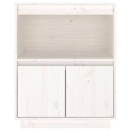 Berkfield Home Sideboard White 60x34x75 cm Solid Wood Pine - Size: 60 x 34 x 75 cm - thumbnail 6