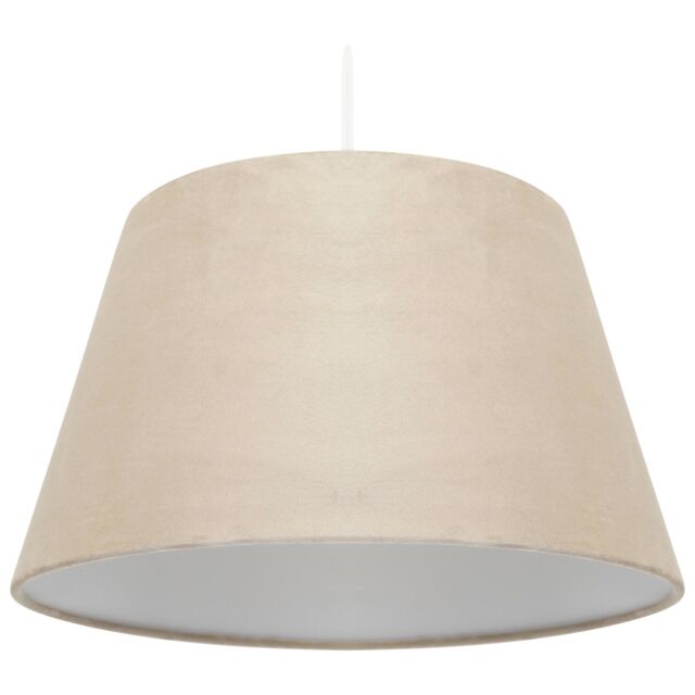 K LIVING Ennis Easy Fit Velour Pendant Shades in Beige Size 14 Inch - image 1