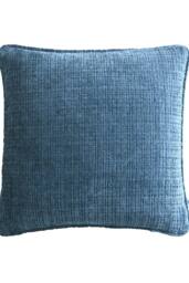 Appletree 'Alba' Textured Chenille Filled Cushion in Teal - Size: 43 cm x 43 cm - thumbnail 2