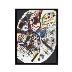 "Artery8 Small Worlds III Abstract Painting Kandinsky Framed Canvas Wall Art in Black - Size: W12"" x H16""" - thumbnail 1