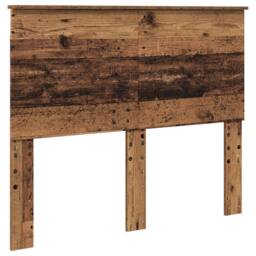 Berkfield Home Bed Frame with Headboard Old Wood 120 x 190 cm Engineered Wood in Brown - thumbnail 7