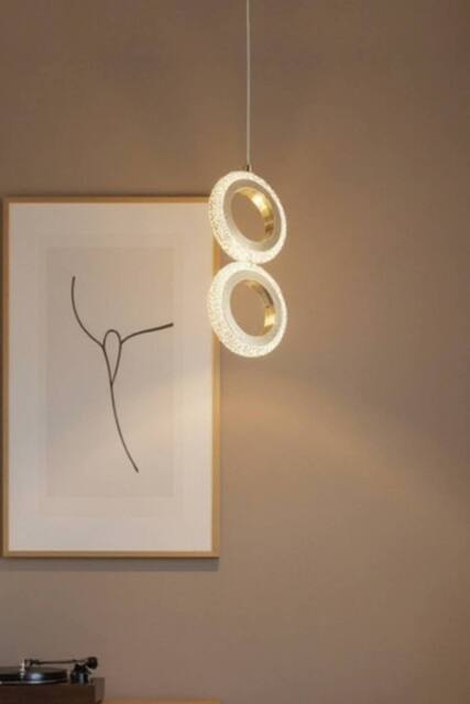 Living and Home Modern LED Pendant Light Chandelier in Gold - image 1