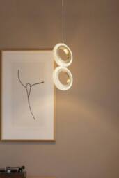 Living and Home Modern LED Pendant Light Chandelier in Gold - thumbnail 5