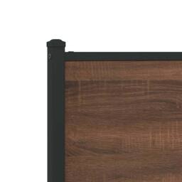 Berkfield Home Metal Bed Frame without Mattress Brown Oak 120x200 cm - Size: Small Double - thumbnail 9