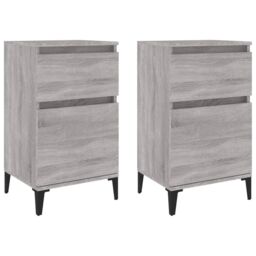 Berkfield Home Bedside Cabinets 2 pcs Grey Sonoma 40x35x70 cm - Size: 40 x 35 x 70 cm - thumbnail 2