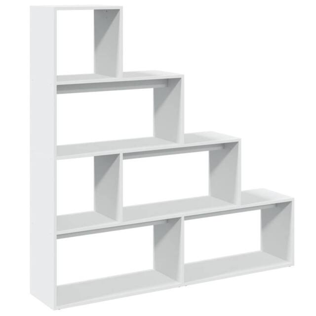 Berkfield Home Room Divider Bookcase 4-Tier White 143.5x29x143.5 cm Engineered Wood - image 1