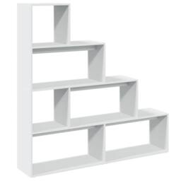 Berkfield Home Room Divider Bookcase 4-Tier White 143.5x29x143.5 cm Engineered Wood - thumbnail 1