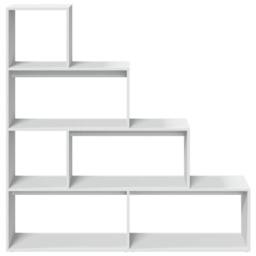 Berkfield Home Room Divider Bookcase 4-Tier White 143.5x29x143.5 cm Engineered Wood - thumbnail 5