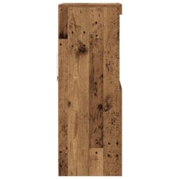 Berkfield Home Sideboard with LED Lights Old Wood 60x37x100 cm in Brown - Size: 60 x 37 x 100 cm - thumbnail 7