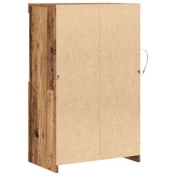 Berkfield Home Sideboard with LED Lights Old Wood 60x37x100 cm in Brown - Size: 60 x 37 x 100 cm - thumbnail 8