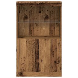 Berkfield Home Sideboard with LED Lights Old Wood 60x37x100 cm in Brown - Size: 60 x 37 x 100 cm - thumbnail 6