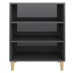 Berkfield Home Sideboard High Gloss Grey 57x35x70 cm Engineered Wood - Size: 57 x 35 x 70 cm - thumbnail 4