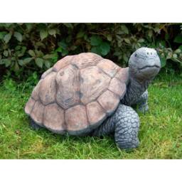 Havendro 30cm Concrete Tortoise Garden Ornament Statue in Grey - thumbnail 2