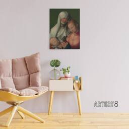 "Artery8 Virgin & Child with Saint Anne Durer Canvas Wall Art Print - Size: W12"" x H16""" - thumbnail 3