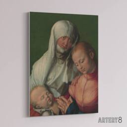 "Artery8 Virgin & Child with Saint Anne Durer Canvas Wall Art Print - Size: W12"" x H16""" - thumbnail 2