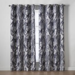 Luxury Living Mala Room Darkening Ring Top Curtains in Grey - Size: 168 cm width x 183 cm drop - thumbnail 2