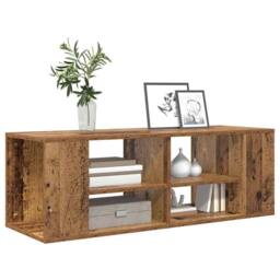 Berkfield Home TV Cabinet with Shelf Old wood 102 x 35 x 35 cm Engineered wood in Brown - thumbnail 3