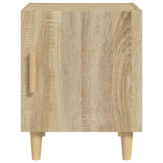Berkfield Home Elegant Bedside Cabinet Sonoma Oak Engineered Wood in Light Oak - image 1