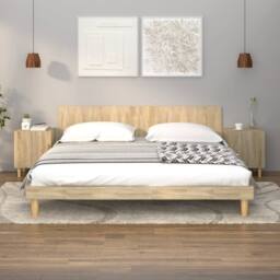 Berkfield Home Elegant Bedside Cabinet Sonoma Oak Engineered Wood in Light Oak - thumbnail 7