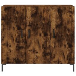 Berkfield Home Sideboard Smoked Oak 90x34x80 cm Engineered Wood in Brown - Size: 90 x 34 x 80 cm - thumbnail 6