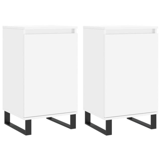 Berkfield Home Sideboards 2 pcs White 40x35x70 cm Engineered Wood - Size: 40 x 35 x 70 cm - image 1