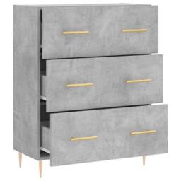 Berkfield Home Sideboard Concrete Grey 69.5x34x90 cm Engineered Wood - thumbnail 6