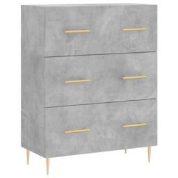 Berkfield Home Sideboard Concrete Grey 69.5x34x90 cm Engineered Wood - thumbnail 3