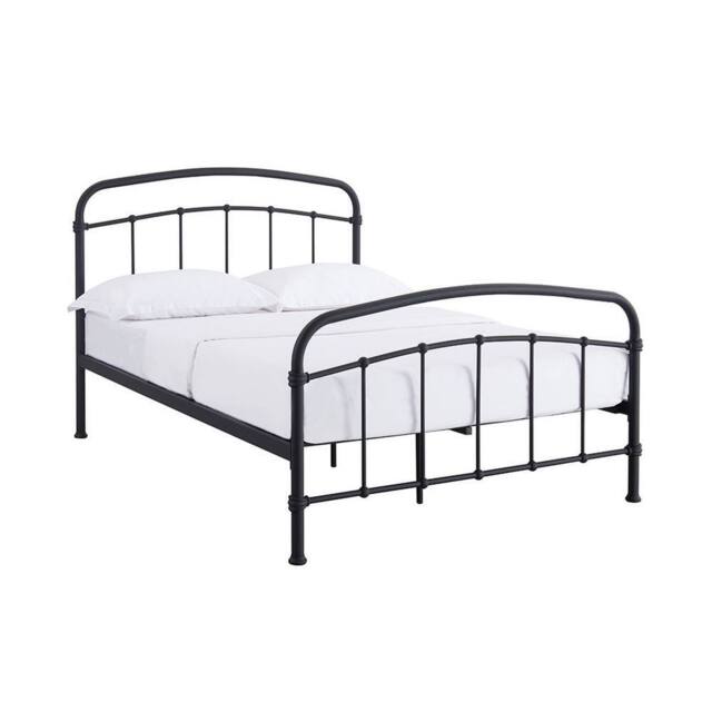 Lemon Pavilion Furniture 5 Feet Halston Kingsize Bed - Metal - L210 x W161 x H113 cm - Black - Size: King - image 1