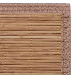 Berkfield Home Rectangular Brown Bamboo Rug 80 x 300 cm - Size: 100 cm diameter - thumbnail 6