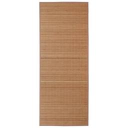 Berkfield Home Rectangular Brown Bamboo Rug 80 x 300 cm - Size: 100 cm diameter - thumbnail 3