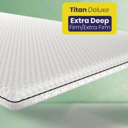 Brightr Sleep Brightr Titan Deluxe 2 in 1 Mattress Topper - Firm/Extra Firm in White - Size: Small Double - thumbnail 1