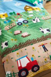 Catherine Lansfield 'Farmyard Animals' Duvet Set in Blue - Size: Junior - thumbnail 4