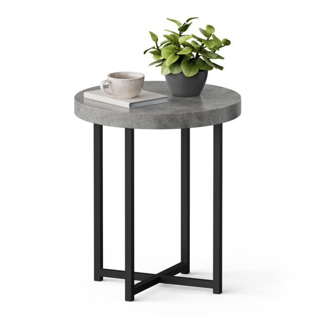 VonHaus Grey Concrete Effect Side Table - image 1