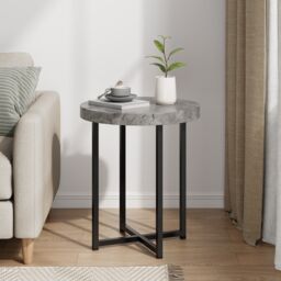 VonHaus Grey Concrete Effect Side Table - thumbnail 6